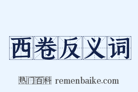 西卷反义词是什么意思的图片